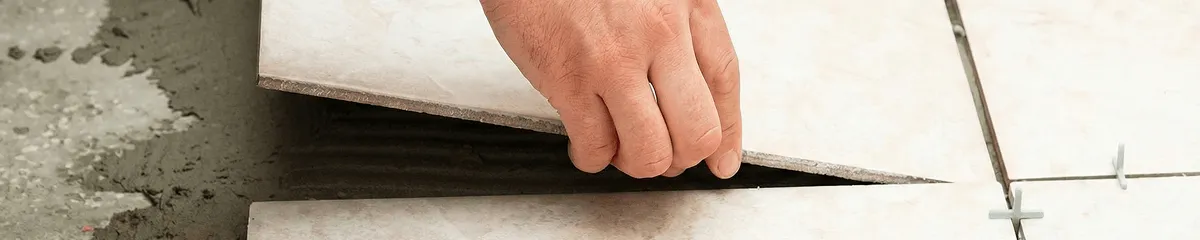 Professional installing ceramic tile floors in Fort Worth, TX