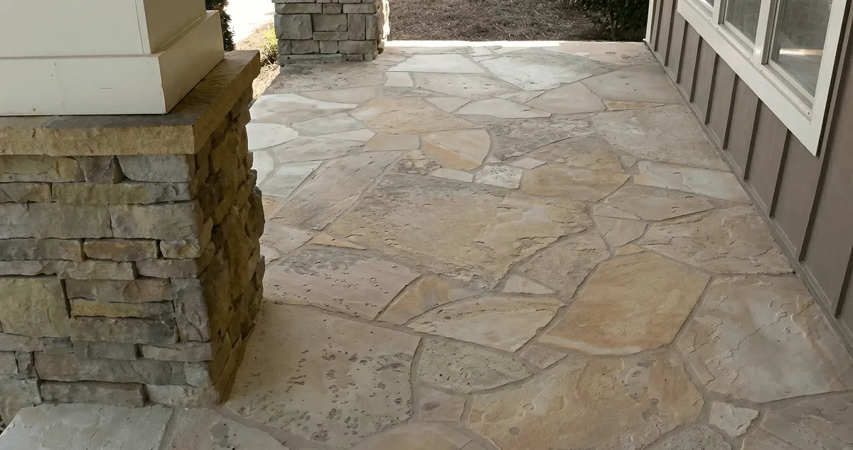 House entrance with professionally installed stone flooring in Fort Worth TX